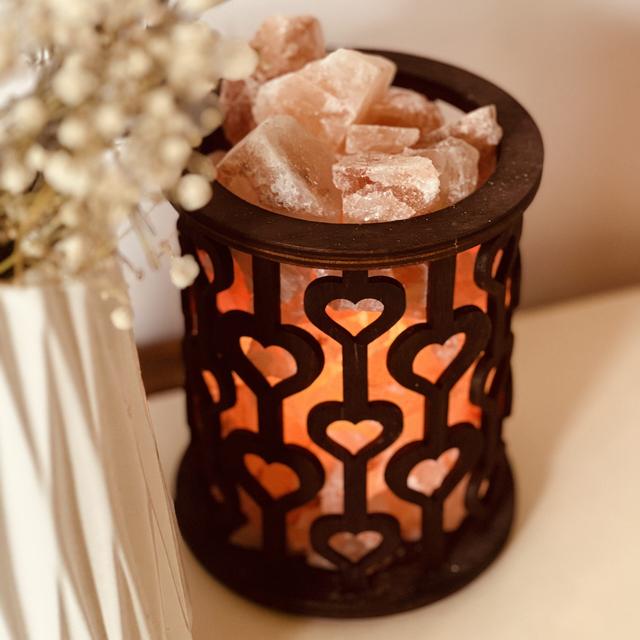 Соляная лампа 'Корзина с сердцами'