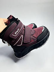 Зимові термо черевики для дівчинки Bl&Kl 01371 F бордо р.27-32