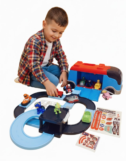 Автовоз Щенячий патруль автобус 9 героїв у комплекті з треком Патрульовоз Paw Patrol 42 см, фото 1