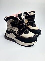 Зимові термо черевики для дівчинки Tom.m 11242 Е беж р.28-33