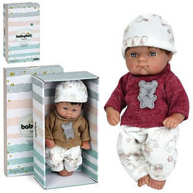 Пупсик резиновий 20 см з волоссям і  в одязі