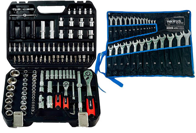 Набір інструментів 2в1 (Набір 111 од, Набір ключів 25 од.) Profline 61085-207, фото 1