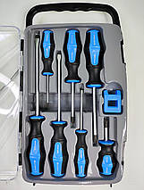Набір інструментів 5в1 (набір 111 од + магніт + викрутки 7 од + шecтигpaнникі Г-пoдібні 7 oд + ключі 12 од)Profline 61085-212, фото 5