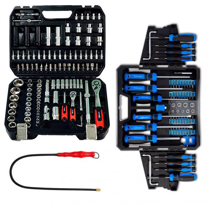 Набір інструментів 3в1(набір інструментів 111 од., професійні викрутки 63 од. і магніт на гнучкому подовжувачі)Profline 61085-201