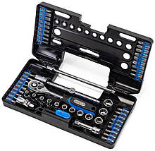 Набір інструментів 5в1(набір 111 од + набір 57 од + шecтигpaнникі 7 oд + ключі 12 од + магніт)Profline 61085-220, фото 3