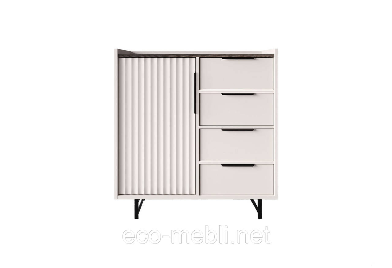 Комод Фреско 1D4S кашемір/темний мармур, фото 1