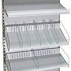 Кондитерський стелаж металевий 2350*1200 мм ТИП 5, приставний стелаж зі скляними перегородками, стелаж в кондитерський магазин, фото 3