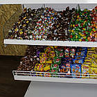 Кондитерський стелаж металевий 2350*1200 мм ТИП 5, приставний стелаж зі скляними перегородками, стелаж в кондитерський магазин, фото 2