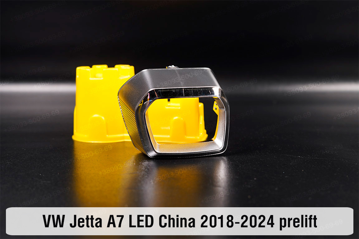 Хромована маска лінзи зовнішня VW Volkswagen Jetta A7 LED China (2018-2024) дорест права, фото 1
