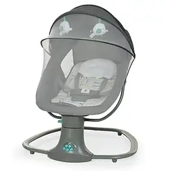 Закачуючий центр-гойдалка Mastela dark grey 8105 з пультом та захистом від комах