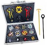 Набір бейблейдів CY 1718-22A у валізі — 8 металевих дзиґ і 2 запускателі для епічних битв!, фото 5