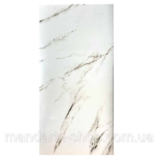 Стінова самоклеюча РЕТ плитка мармур Ліон 600*300*3 мм, фото 1