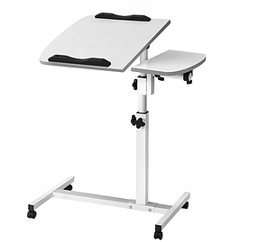Столик для ноутбука підставка для проектора на колесах регульована Mozos висота 64-91 см
