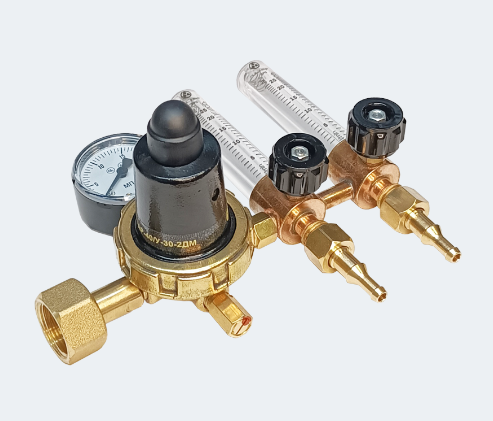 Редуктор регулятор витрати АР-40/У-30-2ДМ з 2 ротаметрами Донмет 032.000.01