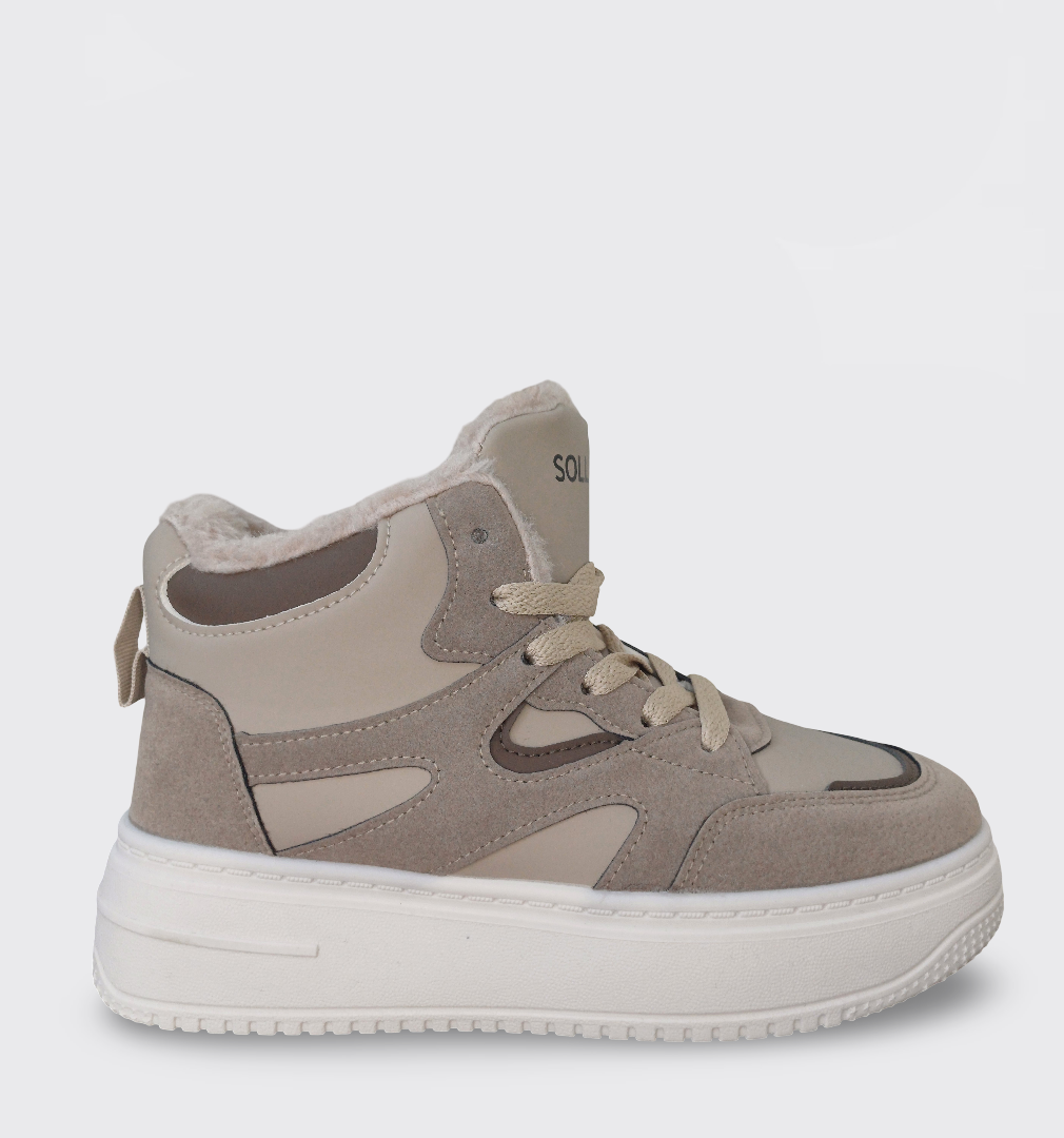 Кеди жіночі високі зимові бежеві (B01), фото 1