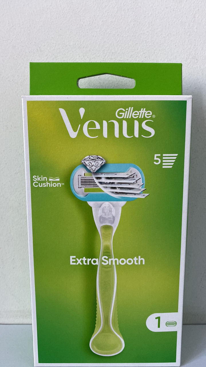 Верстат жіночий для гоління Gillette Venus Venus 5 Extra Smooth авокадо + 1 картрідж, фото 1