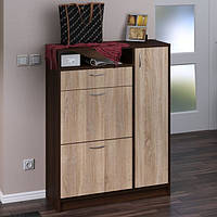 Тумба під взуття Т-5 Пехотін Горіх, Дуб сонома (90х32,5х117)