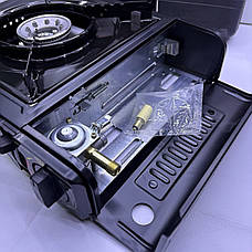 Портативна газова плита + 4 газові балони по 220г, фото 5