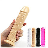 Гнучкий фалоімітатор 20 см, Реалістичний фалос на присосці, Вагінальний стимулятор, Інтимні іграшки, фото 10