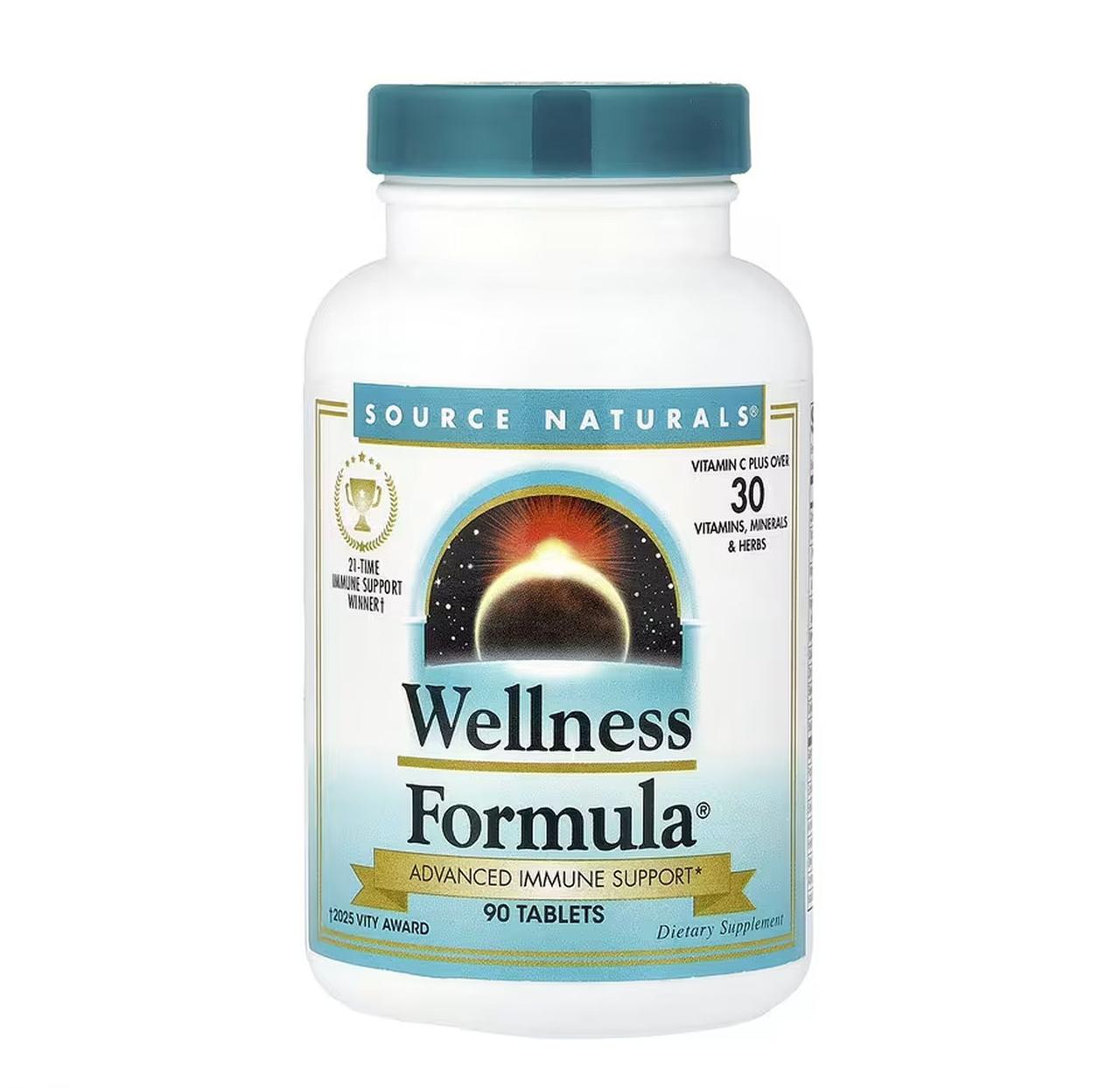 Покращена підтримка імунітету Source Naturals Wellness Formula®, 90 таблеток, фото 1