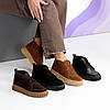 Руді черевики дезерти в стилі casual натуральна замша на потовщеній підошві, фото 10