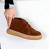 Руді черевики дезерти в стилі casual натуральна замша на потовщеній підошві, фото 7