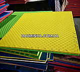 Мін. замовлення від 5 шт! ЗЕЛЕНО-ЖОВТІ татамі 26мм, 100*100*2.6 см (1шт) | килимок пазл м'яка підлога, фото 2