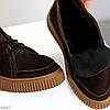 Замшеві черевики дезерти у стилі casual на потовщеній підошві колір Шоколад, фото 3