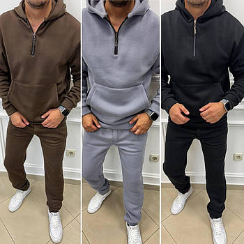 Чоловічий зимній спортивний костюм на флісі у кольорах