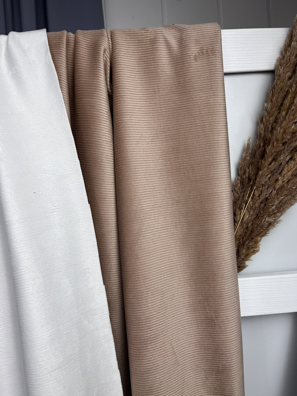 Вельвет на флісі Беж, фото 1