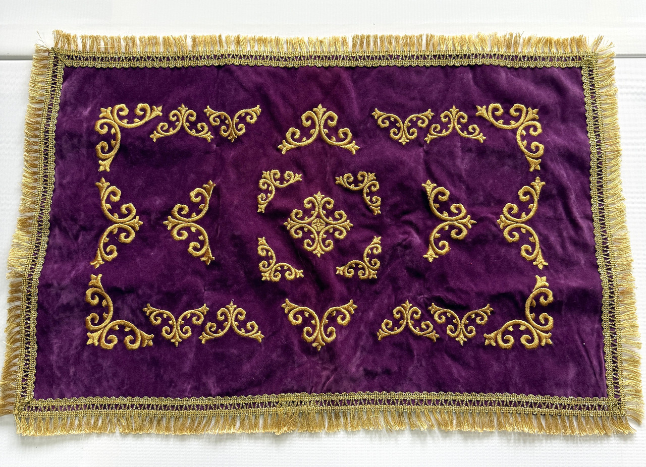 Серветка церковна із бархату (фіолетовий колір) 62х40 см, фото 1