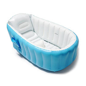 Надувна дитяча ванна RIAS Inflatable Baby Bath з кишенею 98x64 см LightBlue (3_07461)