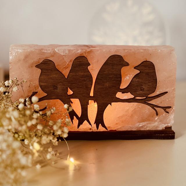 Соляная лампа 'Птицы на ветке'