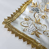 Покрівці та воздух з вишивкою виноградної лози (тканина шовк), фото 4