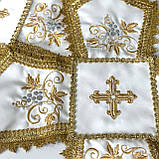 Покрівці та воздух з вишивкою виноградної лози (тканина шовк), фото 7