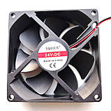 Осьовий вентилятор 92x92x25, DC 24V, 0.25A, фото 6