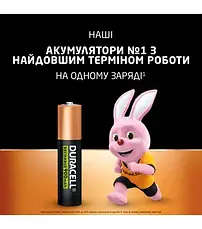 Акумулятор Duracell 900 mAh Ni-MH AAA (міні пальчик) 4 шт, фото 2