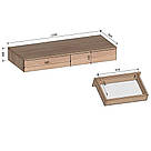 Підвісний стіл для ноутбука в спальню Стіл письмовий навісний з ДСП Стільчик на стіну для роботи вдома 120 см, фото 8