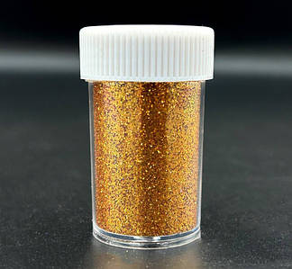 Гліттер / У баночці - 20 гр / Дрібний / 5 * 3 см / Темне золото №10