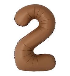 Кулька Цифра Slim "2" (1 м), Flexmetal, колір - шоколад сатин
