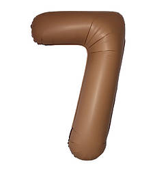 Кулька Цифра Slim "7" (1 м), Flexmetal, колір - шоколад сатин