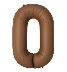 Кулька Цифра Slim "0" (1 м), Flexmetal, колір - шоколад сатин