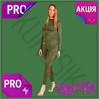 CI Комплект термобілизни Camotec Pani Top Quality базовий шар XS олива для активного відпочинку та спо CI2-888