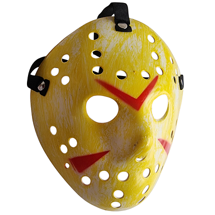 Маска Джейсона жовта, 25х21 см, фото 2