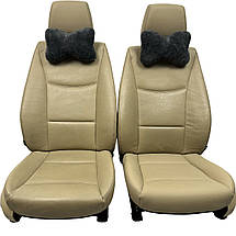 Автомобільні подушки на підголівник з еко-хутра в салон автомобіля Сірі 2 шт, фото 5