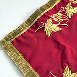 Скатертина червона з вишивкою (габардин) 80х68 см, фото 3