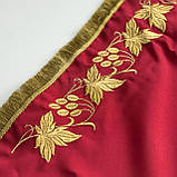 Скатертина червона з вишивкою (габардин) 80х68 см, фото 2