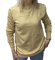 Светр-гольф жіночий з коміром стійка, кашемір + бавовна, розмір 46–52