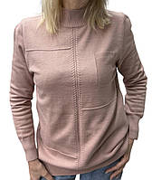 Светр-гольф жіночий з коміром стійка, кашемір + бавовна, розмір 46–52