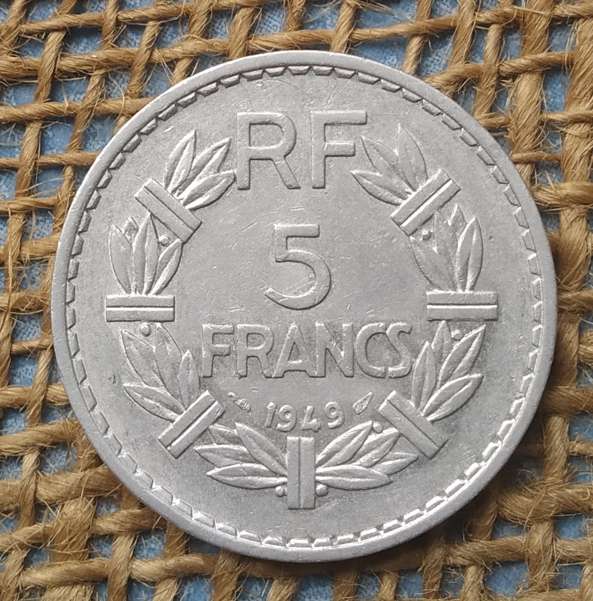 5 франкiв 1949 року. Францiя, фото 1
